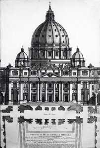 Plan de Saint-Pierre, Rome, gravé par Alessandro Specchi