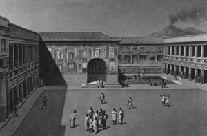 Pompei : Intérieur des Thermes Stabiens