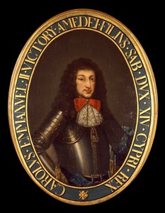 Portrait de Charles Emmanuel II (Carlo Emanuele II) (1634-1675), duc de Savoie. Peinture anonyme du 17ème siècle. Collection privée - Italian School