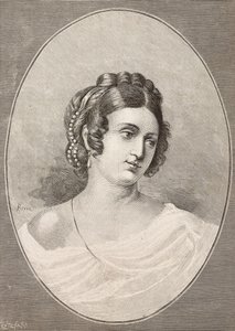 Portrait de Costanza Monti (1792-1840), poète italienne, gravure de Centenari de L