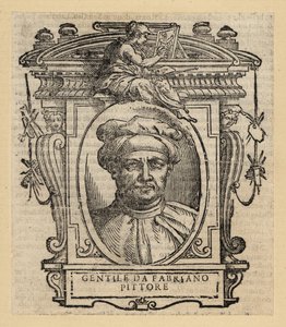 Portrait de Gentile da Fabriano, peintre italien, style gothique international, vers 1370-1427