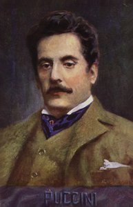 Portrait de Giacomo Puccini (lithographie couleur)