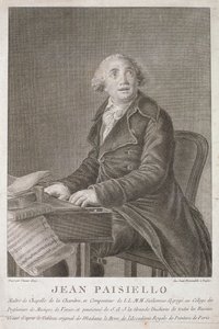 Portrait de Giovanni Paisiello (1782-1840) gravé par Vincent Aloja - Italian School
