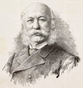 Portrait de Girolamo Cantelli (1815-1884), patriote et politicien italien, gravure d