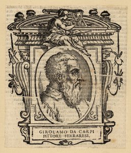 Portrait de Girolamo Da Carpi, peintre et décorateur italien qui a travaillé à la cour de la Maison d