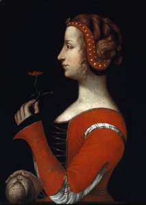 Portrait de Laure (Laura) de Noves (1308-1348), femme aimée de Pétrarque (Francesco Petrarca) Peinture de l