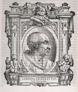 Portrait de Lorenzo Ghiberti (1378-1455) de Vies des artistes de Vasari, première publication 1550