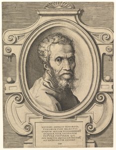 Portrait de Michel-Ange, pub. vers 1564 (gravure)
