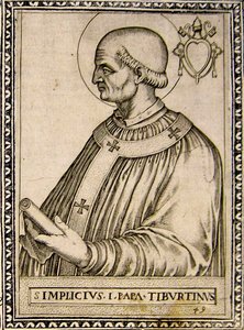 Portrait du Pape Simplicius, vers 1760 (gravure)