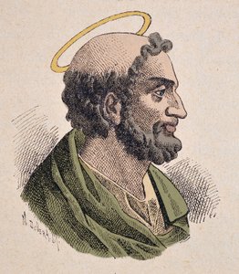 Portrait de saint Pierre (1er siècle), premier Pape et Évêque de Rome - Italian School