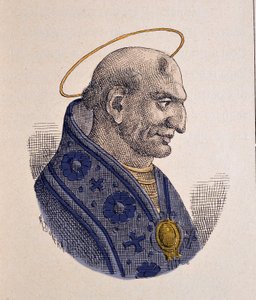 Portrait du pape Adéodat II ou Dieudonné (Deusdedit ou Adeodatus ou Deodatus ou Adeodato) (672-676) - Italian School