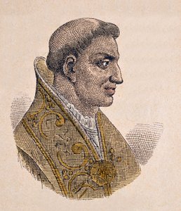 Portrait du Pape Étienne II (Stephen, stefano ou Stephanus) (752-757) - Italian School