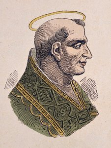 Portrait du pape Léon Ier le Grand (Leo, Leone magno ou magnus) (440-461) - Italian School
