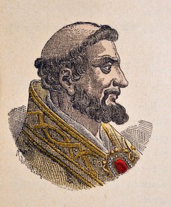 Portrait du Pape Pélage Ier (556-561) - Italian School