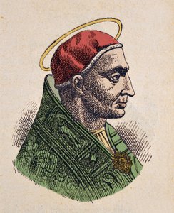 Portrait du pape Sirice (Siricius, Siricio) (384-399) - Italian School