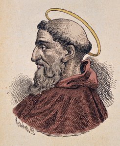 Portrait du Pape Télesphore (Telesphorus ou Telesforo) (125-136/138) - Italian School
