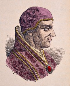 Portrait du pape Vigile (Vigilius ou Vigilio) (537-555) - Italian School