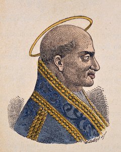 Portrait du pape Zéphyrin (Zephyrinus ou Zefirino ou Zefferino) (199-217) - Italian School