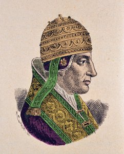 Portrait du pape saint Célestin V (Celestine, Celestino ou Caelestinus) (1294) - Italian School