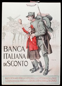 Carte postale de la Banca Italiana di Sconto, 1917-18 - Italian School