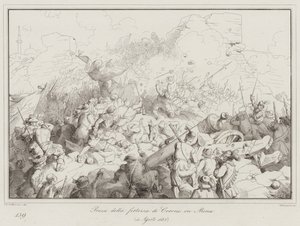 Prise de la forteresse de Corone en Morée - Italian School
