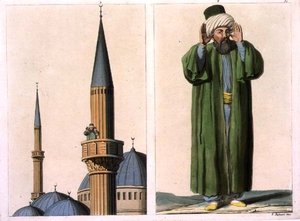 Muezzin public et détail, planche 37 de la Partie III, Volume I de 