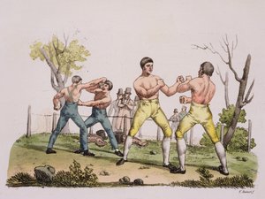 Pugilistes, planche 31 de The History of the Nations - Italian School