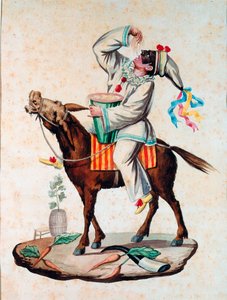 Pulcinella (Polichinelle) personnage de la commedia dell