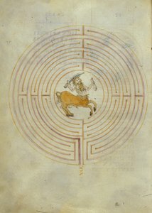 Représentation du Minotaure au centre du labyrinthe