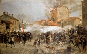Révolutions de 1848, Cinq Jours de Milan : les insurgés prennent la porta Tosa le 22 mars - Italian School