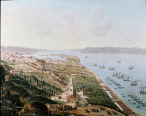 Risorgimento : les armées bourboniennes de Ferdinand II des Deux-Siciles à Messine en août 1848 pour reprendre la Sicile après les insurrections - Italian School