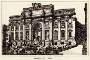 Rome : Fontaine de Trevi - Italian School