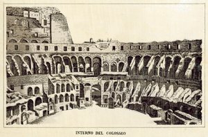 Rome : Intérieur du Colisée - Italian School