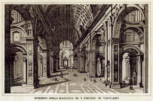 Rome : Intérieur de la Basilique Saint-Pierre au Vatican