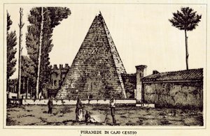 Rome : Pyramide de Cajo Cestio - Italian School