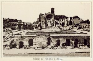 Rome : Temple de Vénus et de Rome - Italian School
