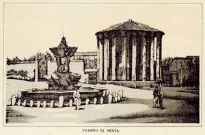 Rome : Temple de Vesta - Italian School