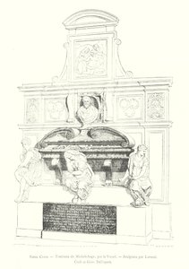 Santa Croce, Tombeau de Michel-Ange, par le Vasari, Sculpture par Lorenzi, Cioli et Giov Dell