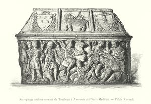 Sarcophage antique servant de Tombeau à Averardo dei Bicci, Medicis, Palais Riccardi - Italian School
