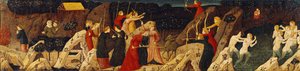 Scène de bataille avec arcs et flèches et la chasse - Italian School