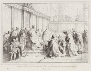 Sebastiano Veniero Honoré par les Marchands Turcs, le Jour de son Élection au Principat - Italian School