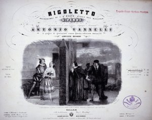 Partition de « Rigoletto » de Verdi. - Italian School