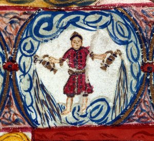 Signe du Verseau. Horoscope italien, milieu du XVe siècle