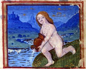 Signe du Verseau. Horoscope italien, milieu du 15ème siècle - Italian School