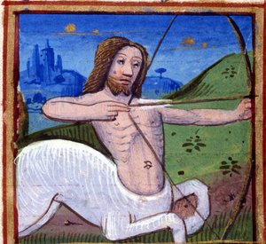 Signe du Sagittaire. Horoscope italien, milieu du XVe siècle - Italian School