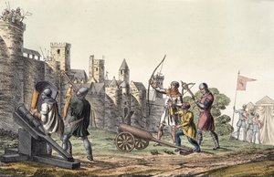 Soldats et artillerie du XVe siècle, planche 16 de The History of the Nations - Italian School