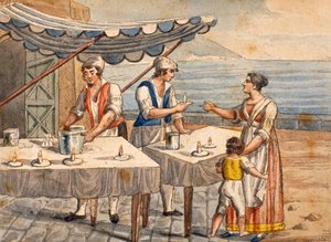 Vendeurs de sorbet, Italie - Italian School