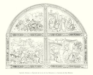 Spinello Aretino, Épisode de la vie de San Benedetto, Sacristie de San Miniato - Italian School