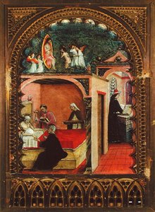 Saint Jérôme dans sa cellule et le rêve de Saint Jérôme, c.1450 - Italian School
