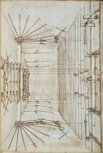 Machinerie de scène pour les opéras au théâtre San Salvatore à Venise, 1675 - Italian School